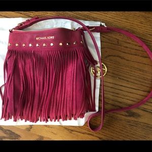 Michael Kors Billy Suede Fringe Crossbody Purse